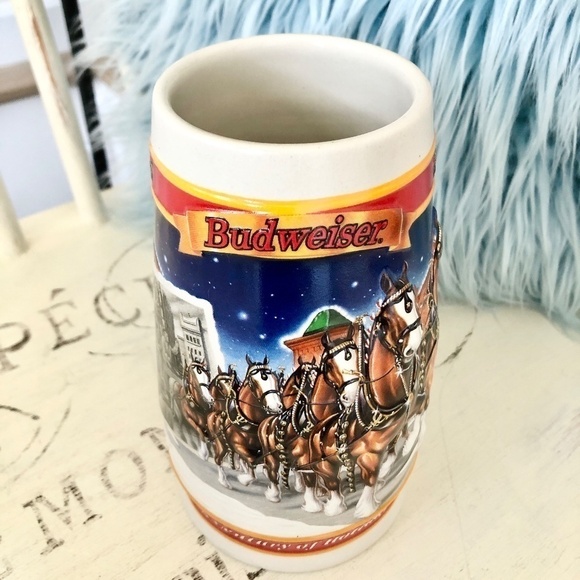 Budweiser, Vintage, 1999, Mug, Beer Stein, Holiday Stein, Nice Condition - Picture 4 of 11